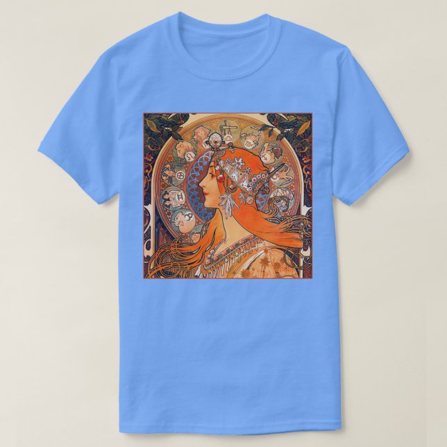 Alphonse Mucha Zodiac T-Shirt (Design vorne)