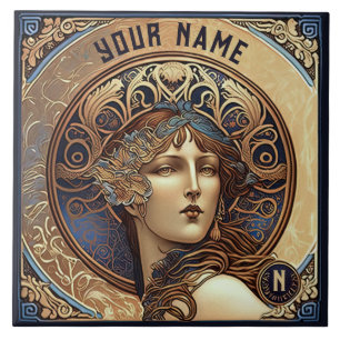 Alphonse Mucha Zodiac Wanddekoration Art Nouveau Fliese