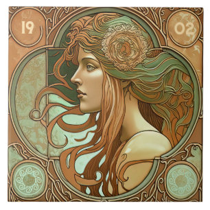 Alphonse Mucha Zodiac Wanddekoration Art Nouveau K Fliese