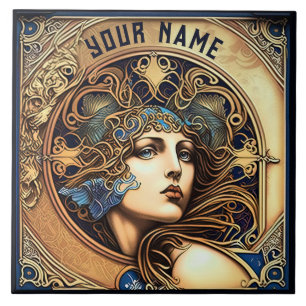 Alphonse Mucha Zodiak-Wanddekoration Art Nouveau K Fliese