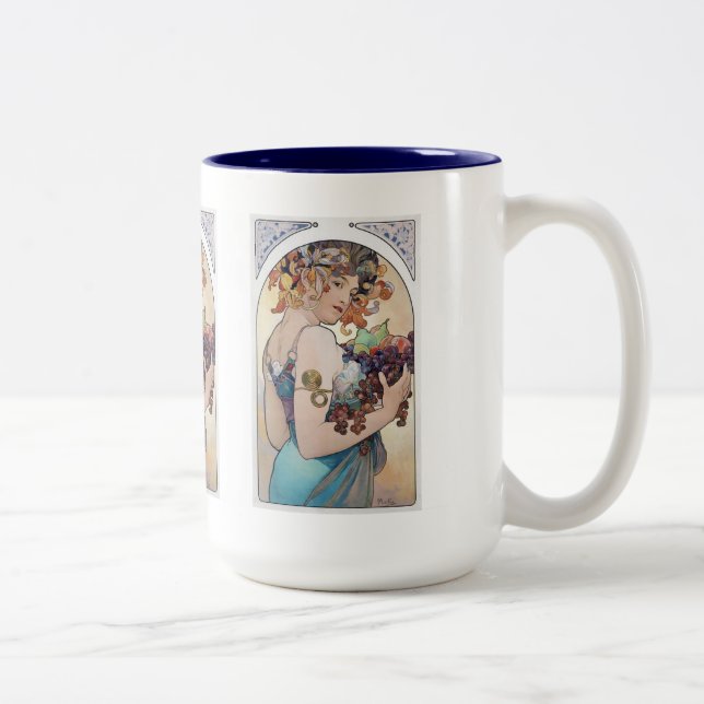 Alphonse Mucha Zweifarbige Tasse (Rechts)