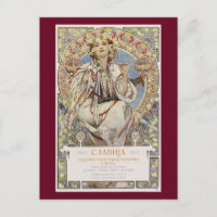Alphonse Muchas Sklavia 1907 Vintag