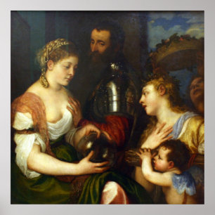 Alphonse von Alvalos, Marquis Del Vasto - Titian Poster