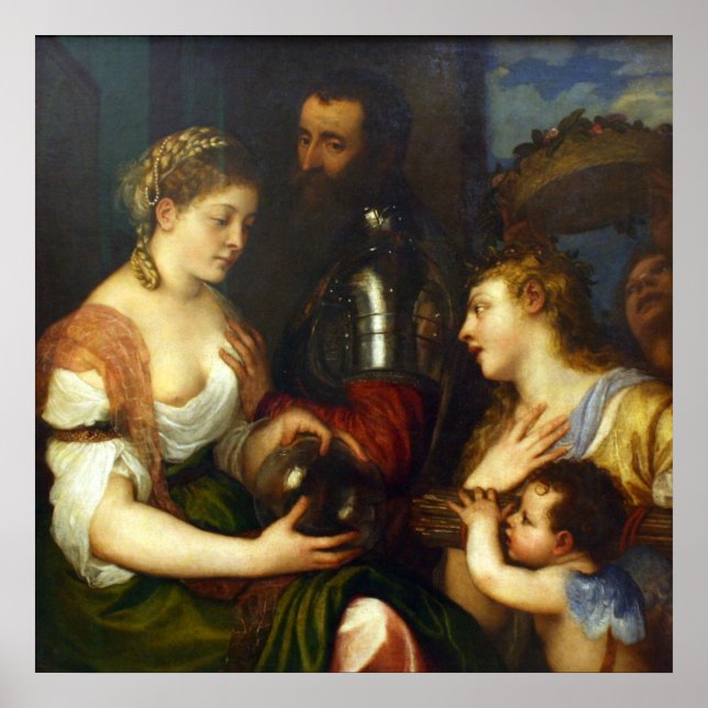 Alphonse von Alvalos, Marquis del Vasto - Tizian Poster (Vorne)