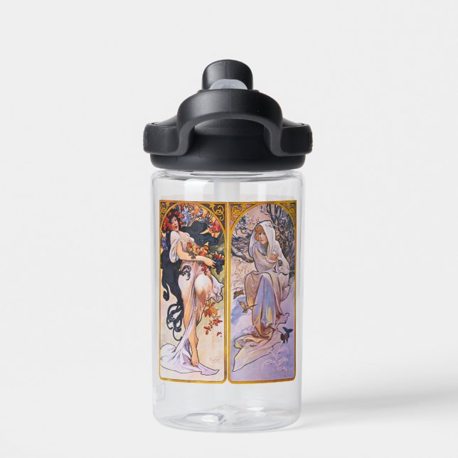 Alphonso Mucha Illustrationen auf Trinkflasche (Rückseite)