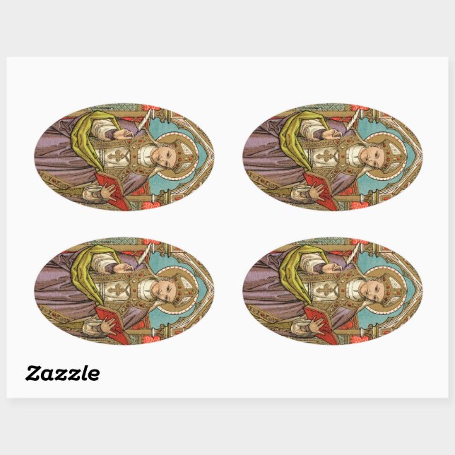 Alphonsus Liguori (VVP 005) Ovaler Aufkleber (Blatt)