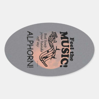 Alphorn fühlen sich wie ein Oval-Sticker Ovaler Aufkleber
