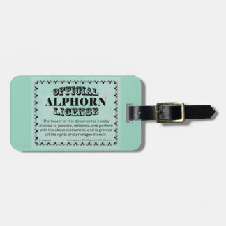 Alphorn-Lizenz Gepäckanhänger