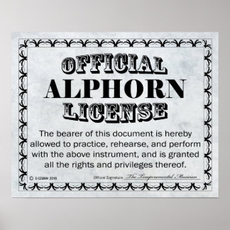 Alphorn-Lizenz Poster