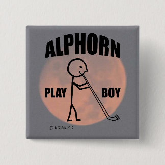 Alphorn Play Boy Button