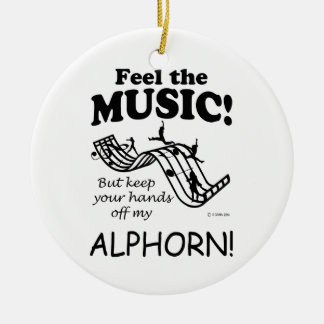Alphorn spürt Musik Keramikornament