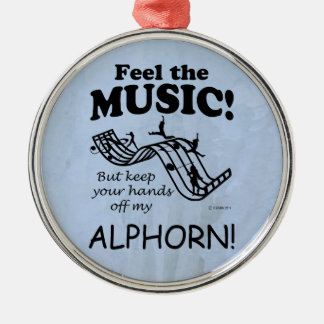 Alphorn spürt Musik Ornament Aus Metall