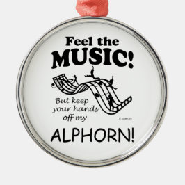 Alphorn spürt Musik Ornament Aus Metall