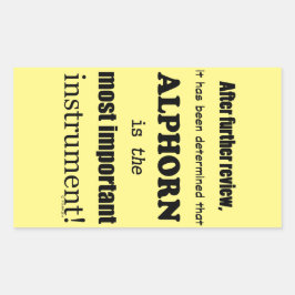 Alphorn wichtigste Rechtsinstrument Rechteckstic S Rechteckiger Aufkleber