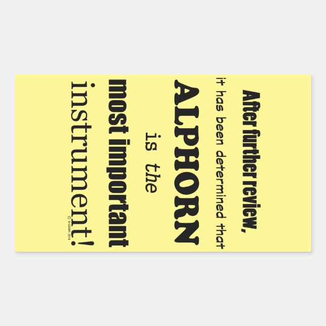 Alphorn wichtigste Rechtsinstrument Rechteckstic S Rechteckiger Aufkleber (Vorderseite)