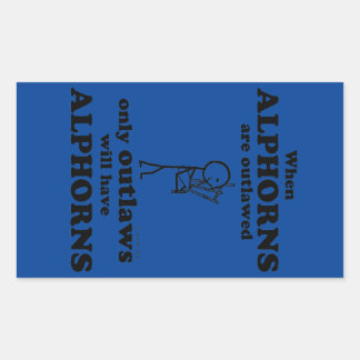 Alphorns-Sticker Rechteckiger Aufkleber