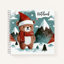 Alpin Cheer - Santa Bear im Schneegebiet Notizbuch