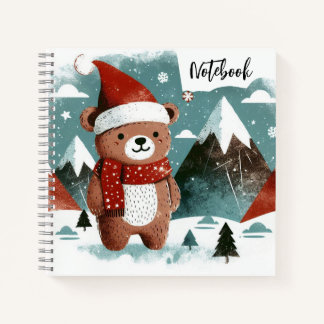 Alpin Cheer - Santa Bear im Schneegebiet Notizbuch