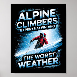 Alpin-Kletterexperten beim Finden des schlechteste Poster