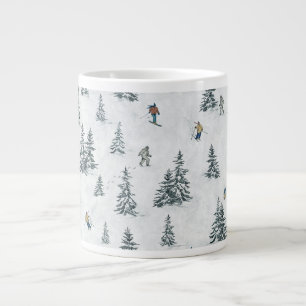 Alpin Ski und Hidden Yetis - Abfahrt Skifahren Jumbo-Tasse
