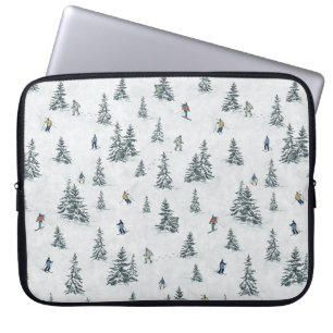 Alpin Ski und Hidden Yetis - Abfahrt Skifahren Laptopschutzhülle