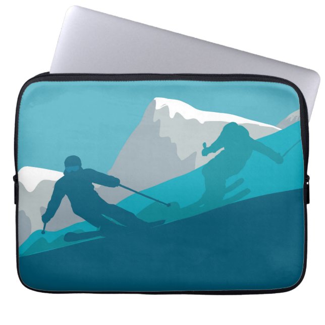 Alpin Skifahren Laptopschutzhülle (Vorderseite)