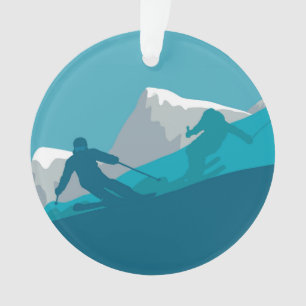 Alpin Skifahren Ornament
