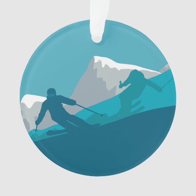 Alpin Skifahren Ornament (Vorderseite)