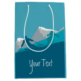 Alpin Skifahren Personalisiert Mittlere Geschenktüte