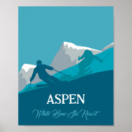 Alpin Skifahren Personalisiert Poster