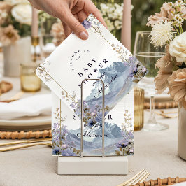 Alpine Bloom Serenity Baby Shower Serviette