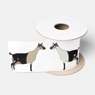 Alpine Dairy Goat Farm White Satinband