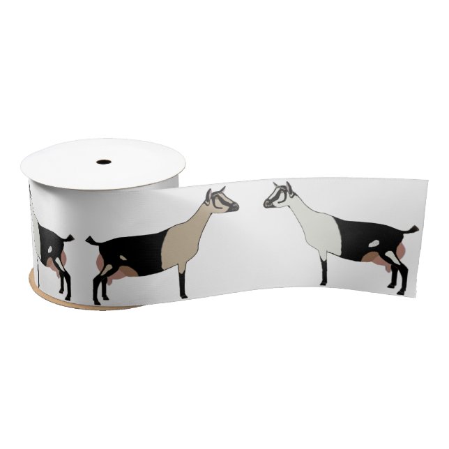 Alpine Dairy Goat Farm White Satinband (Spule)