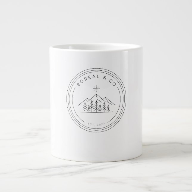 Alpine Edition Abzeichen Berge Kiefern Kompass Jumbo-Tasse (Vorderseite)
