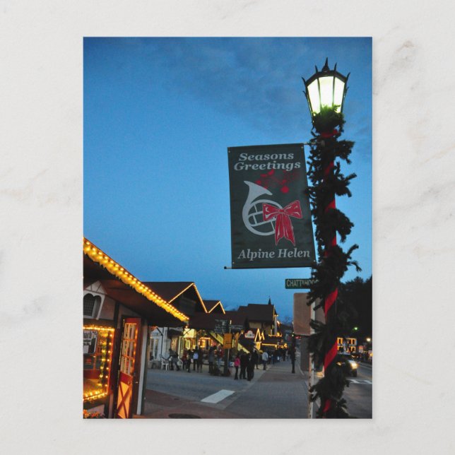 Alpine Helen GA Postkarte Weihnachtshauptst. (Vorderseite)