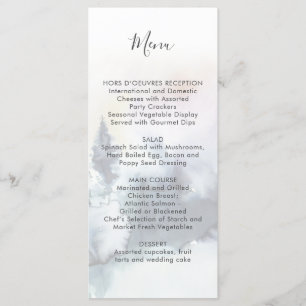 Alpine Hochzeit Menükarte