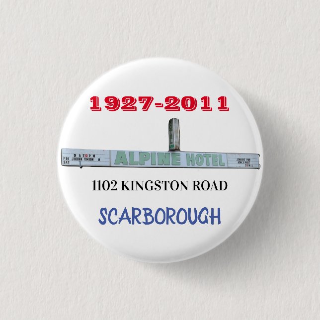 ALPINE HOTEL SCARBOROUGH BUTTON (Vorderseite)