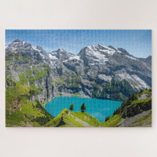Alpine lake Oeschinensee in Switzerland Puzzle