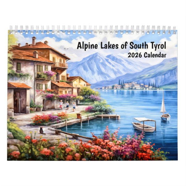 Alpine Lakes of South Tyrol – 2026 Calendar Kalender (Titelbild)