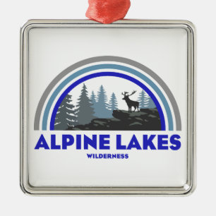 Alpine Lakes Wilderness Washington Regenbogenhirsc Ornament Aus Metall