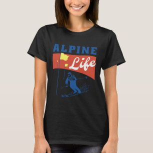 Alpine Life - Retro-Skigrafik für den Wintersport T-Shirt
