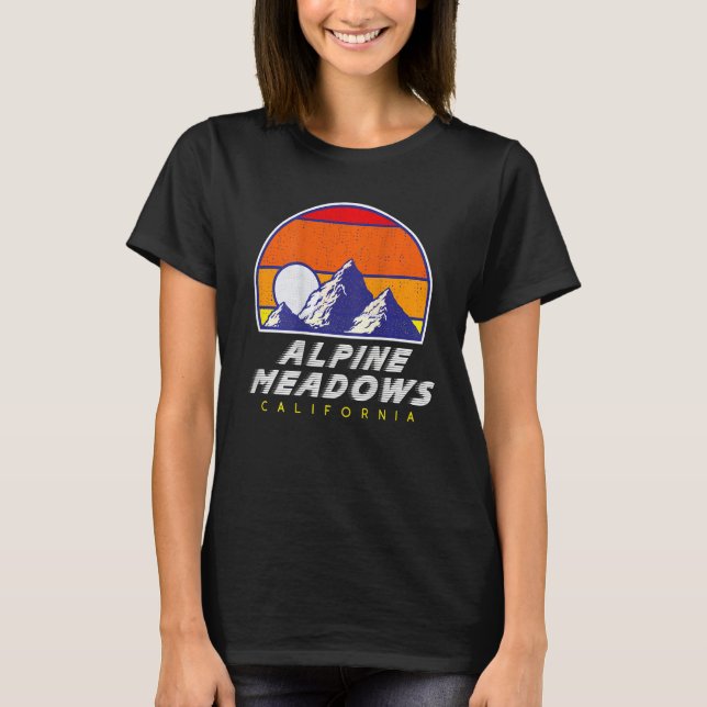 Alpine Meadows, California - USA Ski Resort BACK P T-Shirt (Vorderseite)