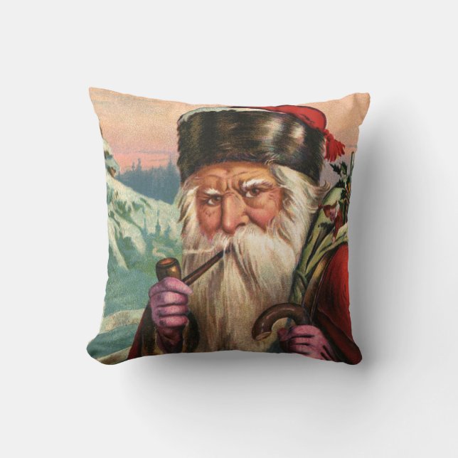 Alpine Santa Throw Pillow Kissen (Vorderseite)