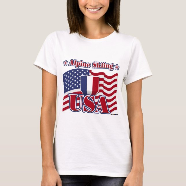 Alpine Ski USA T-Shirt (Vorderseite)