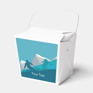 Alpine Skiern auf dem Snowy Mountain Personalisier Geschenkschachtel