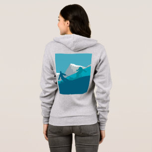 Alpine Skiern Skifahren Pale Gray Hoodie