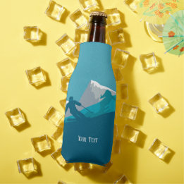 Alpine Skiern Skifahren Personalisiert Flaschenkühler