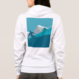Alpine Skifahrer Abfahrtsskifahren Weiß Hoodie