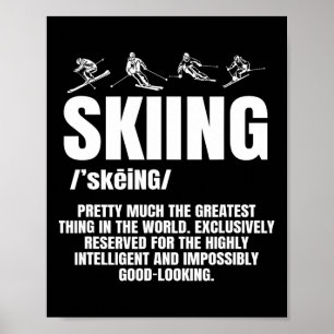 Alpine Skiloipe Abfahrtsskifahren Skifahrer Sport Poster