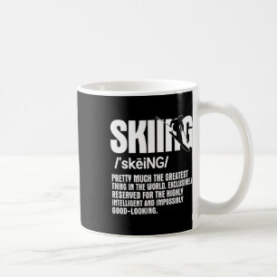 Alpine Skipiste Abfahrt Skifahren Skifahren Kaffeetasse
